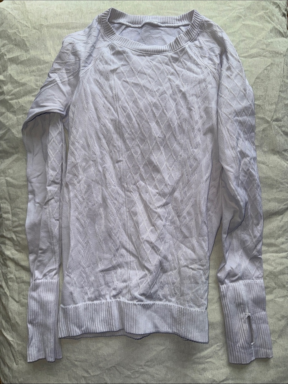 Lululemon athletica white Cable Knit Workout Top